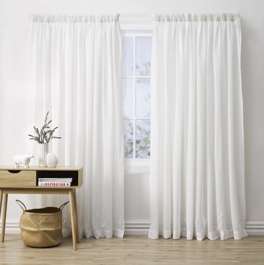 Haven Cloud - Readymade Sheer Pencil Pleat Curtain
